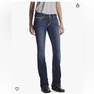 Ariat Blue Bootcut Denim Embroidered Jeans Women Size 32